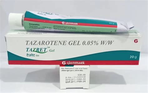 20 Gm Tazret Forte Cream 0.1 % (Tazarotene Cream), Packaging Type: Box ...