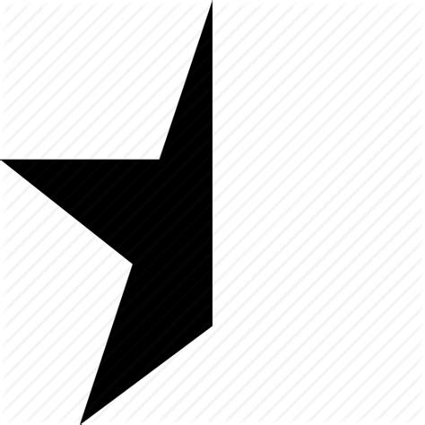 Half Star Icon at Vectorified.com | Collection of Half Star Icon free for personal use