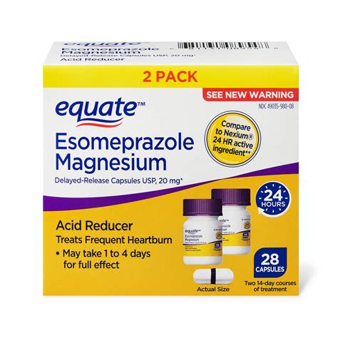 EQUATE ESOMEPRAZOLE CAPSULES 28CT - Walmart.com - Walmart.com