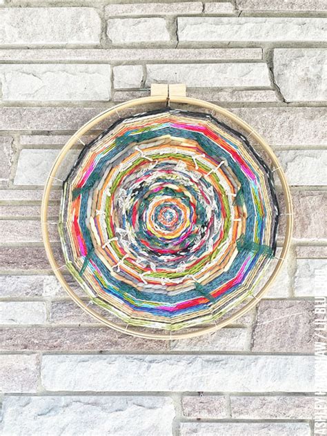 Embroidery Hoop Loom Weaving - Lil Blue Boo Ashley Hackshaw