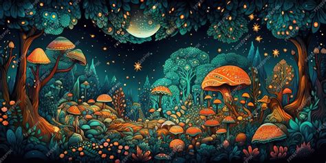 Premium AI Image | Enchanted Forest illustration