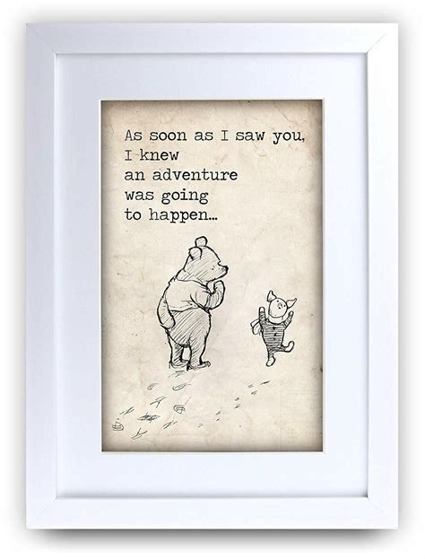 Winnie the Pooh Quotes A4 A3 Framed Printed Nursery Print Gift Baby Room Cute | eBay