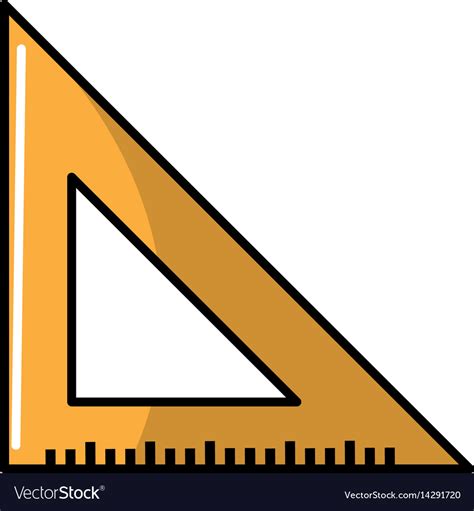 Triangle ruler tool to study Royalty Free Vector Image