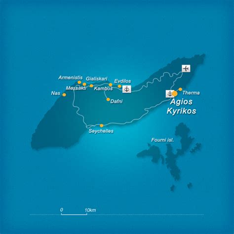 Map of Ikaria island, Greece - Greeka.com