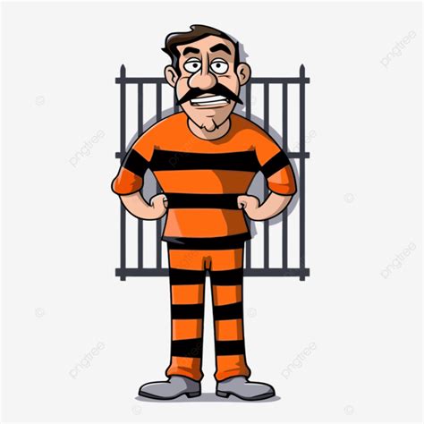 Inmate Clipart Jailer Cartoon Vector Illustration, Cartoon Clipart ...