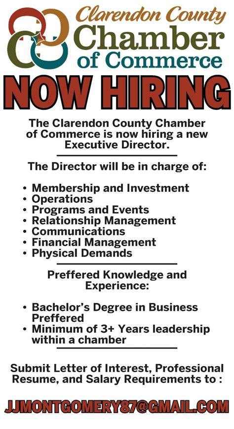 Clarendon Chamber of Commerce hiring Executive Director | Manning Live