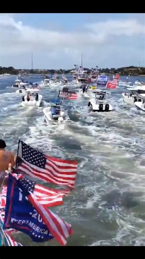 Trump Memorial Day Boat Parade in Jupiter, Florida