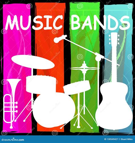 Music Bands Meaning Audio Musical and Melody Stock Illustration - Illustration of song, melody ...