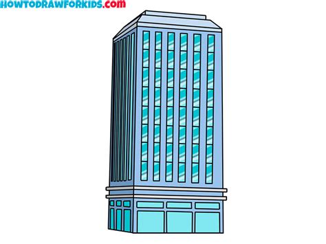 How to Draw a Skyscraper - Easy Drawing Tutorial For Kids