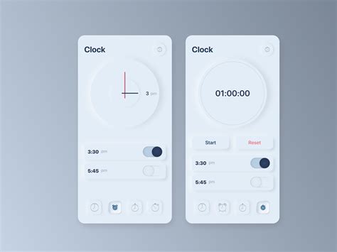 Clock: light theme by Dmytro Horitsyn on Dribbble