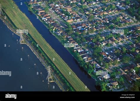 Levee New Orleans Louisiana USA North America America travel aerial ...