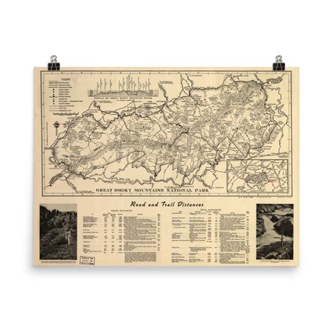 Map Poster, Poster Prints, Posters, Smoky Mountains Map, Canvas Print Display, Canvas Prints ...