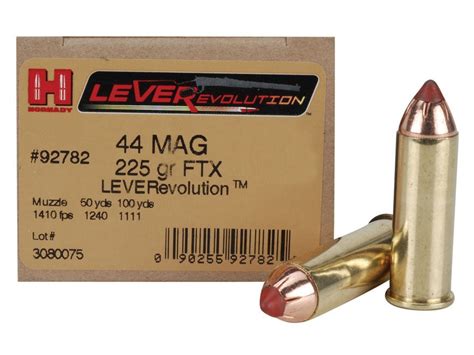 Hornady LEVERevolution Ammunition 44 Remington Magnum 225 Grain Flex T ...