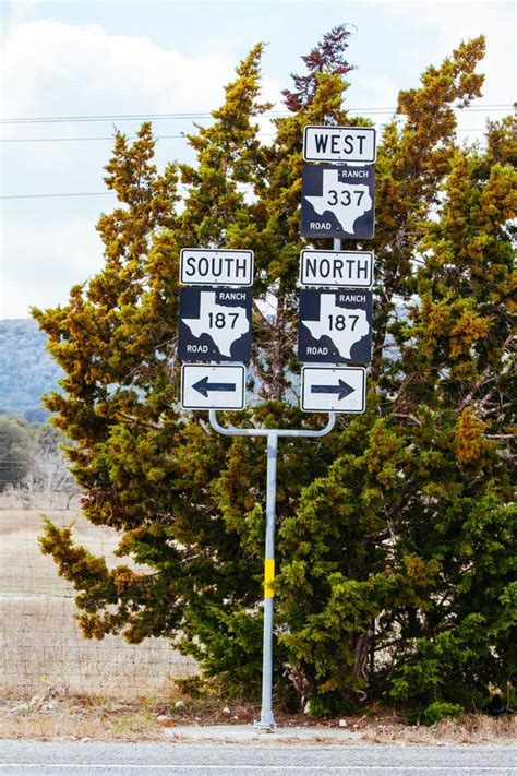 Texas Highway Sign in USA stock photo. Image of location - 187893464