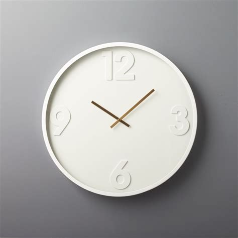 Modern White Wall Clocks | CB2