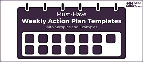 Must Have Weekly Action Plan Templates With Examples and Samples