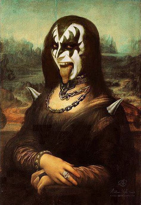 Mona Lisa versión Kiss | Rock posters, Mona lisa, Art parody