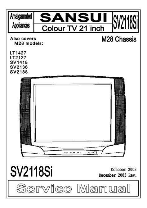 Sansui Crt Tv Schematic Diagram - Circuit Diagram