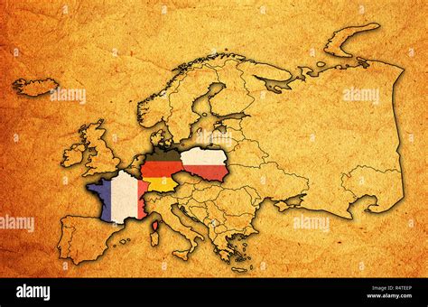 map of weimar triangle Stock Photo - Alamy