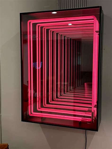 Neon Infinity Mirror by Merit Los Angeles | Mirror design wall, Mirror ...