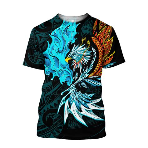 Amazing Eagle Warrior Polynesian 3D Tattoo Unisex Deluxe Hoodie ML ...