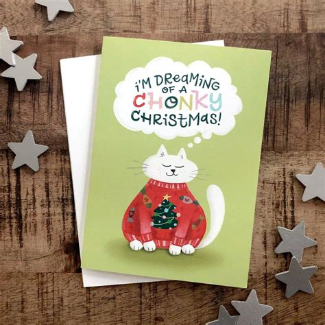 Cat Christmas Card / Funny Cat Card / Cute Cat Sweater Card / - Etsy ...