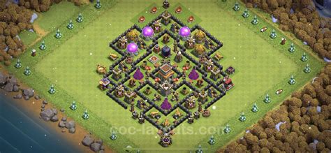 Farming Base TH8 with Link, Anti Everything, Hybrid - Clash of Clans ...