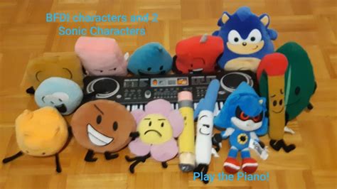 BFDI and Sonic Characters play the piano! #video @FruitsVeggies777Official - YouTube