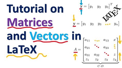 Tutorial on How to Write Vectors and Matrices in LaTeX - YouTube