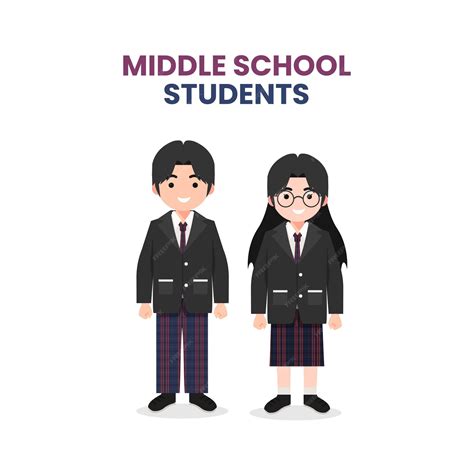 Premium Vector | Middle school students_03