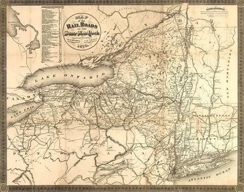 Historic Map - New York - Railroad Map - 1870 | World Maps Online