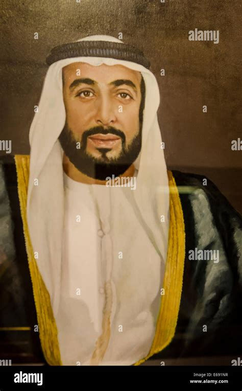 Picture of Sheikh Khalifa bin Zayed Al Nahyan Ruler of Abu Dhabi at the Al Ain Palace Museum ...