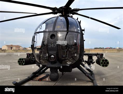 A special forces AH-6 Little Bird helicopter of the Army special Stock ...