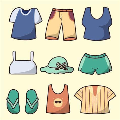 Free Vector | Clothes and accessories Fashion icon set for woman in ...