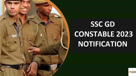 SSC GD Constable Recruitment Notification 2023 OUT for 26146 Vacancies ...