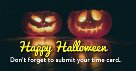 31 Time Card Reminders For Halloween - inbadge, llc - Card Services