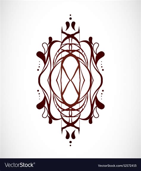 Brown abstract shape Royalty Free Vector Image