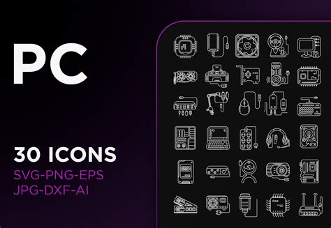 Computer & hardware icon pack – MasterBundles