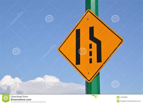 Merge right traffic sign stock photo. Image of symbol - 14240296