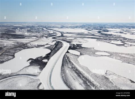 Aerial view mackenzie river delta hi-res stock photography and images - Alamy