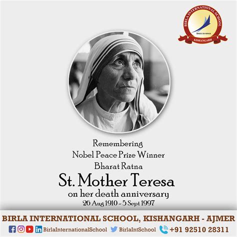 Mother Teresa Nobel Peace Prize Winner