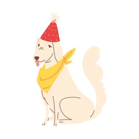 dog with party hat 4416127 Vector Art at Vecteezy