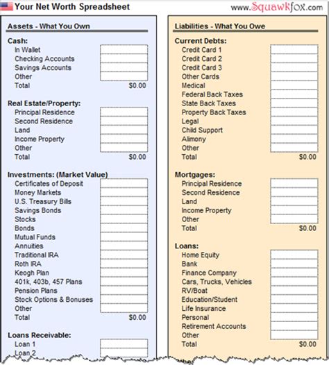 34 Assets And Liabilities Worksheet - support worksheet