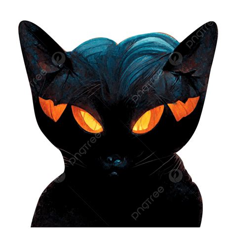 Creepy Halloween Black Cat, Halloween, Black Cat, Halloween Cat PNG ...