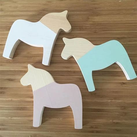 Baby Wooden horse Toys Nordic Decoration Children Wood Horse Mini TV ...