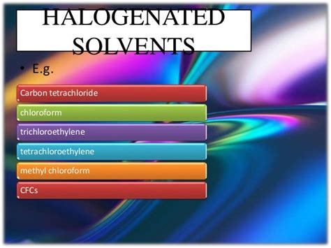 Solvents & their impact on environment