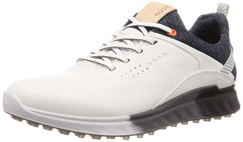 ECCO Mens 2022 M Golf S-Three Spikeless Waterproof Fluidform Leather Golf Shoes: Buy Online in ...