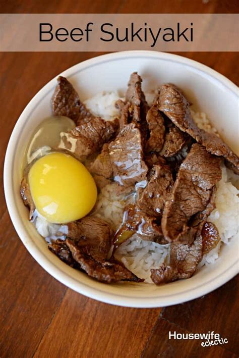 Simple Beef Sukiyaki - Housewife Eclectic