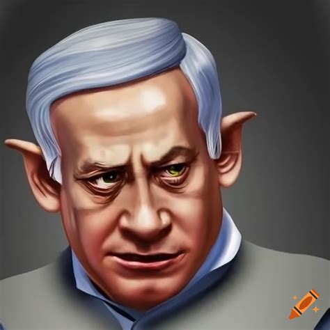 Illustration of netanyahu in devil costume on Craiyon