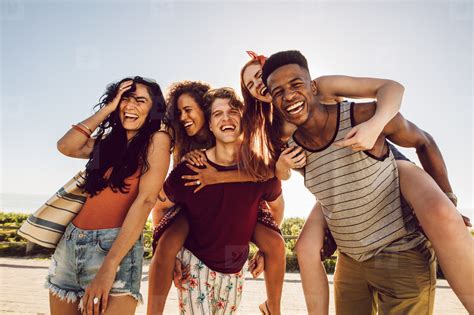 Group of happy friends having fun together stock photo (170891) - YouWorkForThem